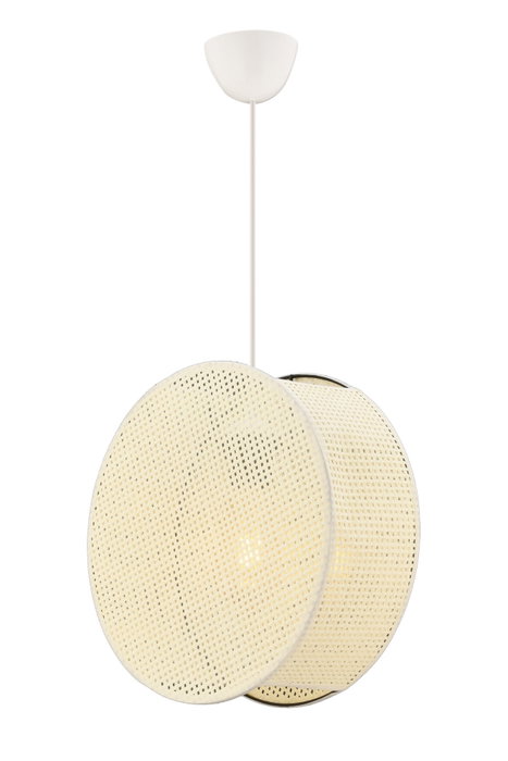 Opviq Lámpara de araña Big Drum - Beige, Blanco